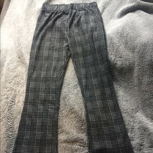 Plaid flare pants